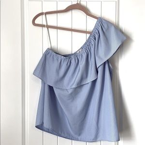 Off shoulder striped blouse